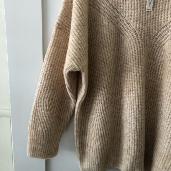 Madewell Beige Ivory Ribbed Pullover Sweater 2X - Picture 5 of 10